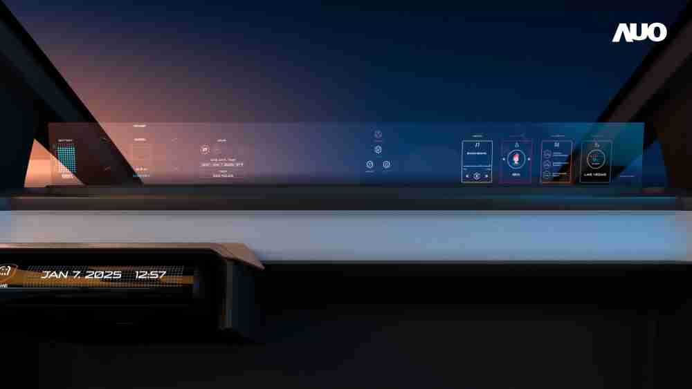 尊龙集团无界透明显示接口(Horizon Image Glass)透过车运算方案整合仪表板、、、中控台及副驾显示器，，，，一体式全景呈现，，，提供乘用者清晰的前方视野、、、行车必要信息与娱乐功能